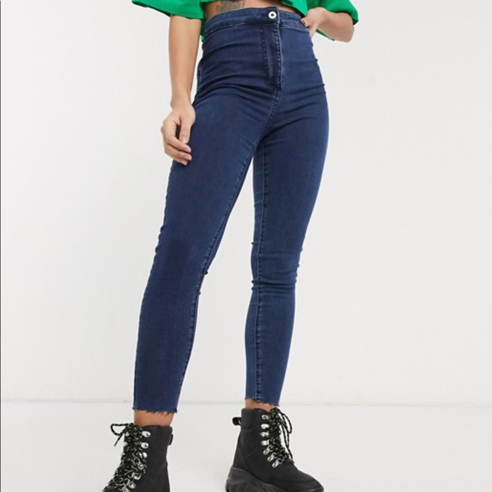 Asos  High Waisted Denim Skinny Jeggings Small